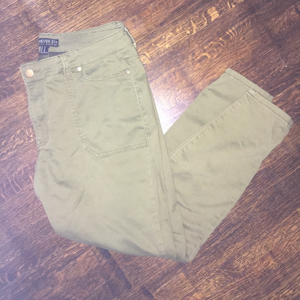 Olive skinny pants