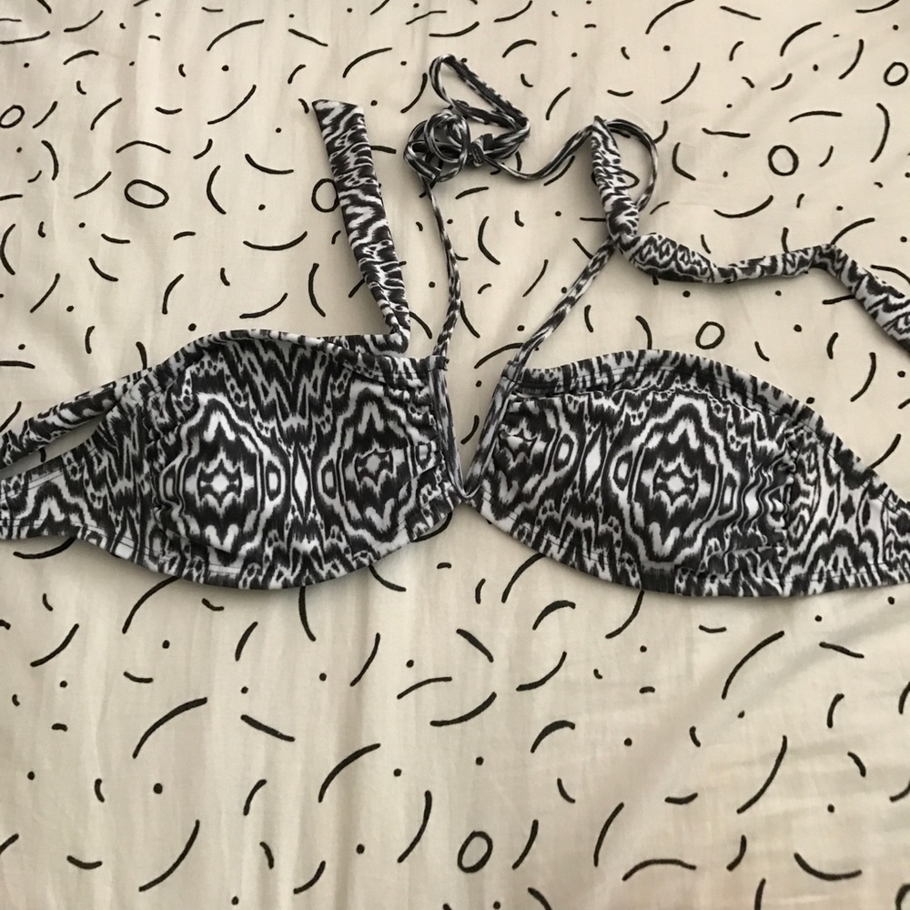One star Aztec halter bikini top