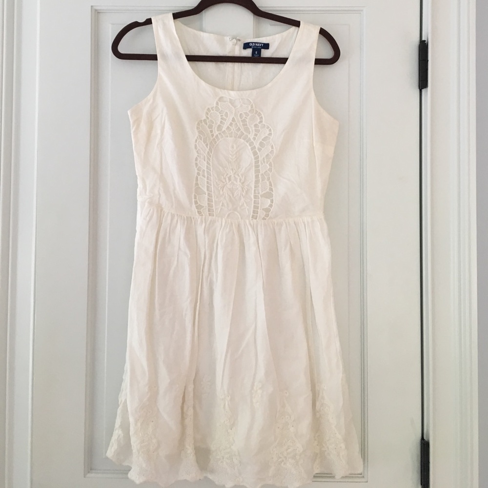 Old Navy Cream Lace Dress