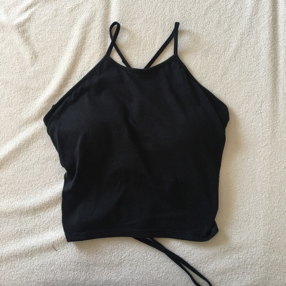Fabletics cross cross back crop top