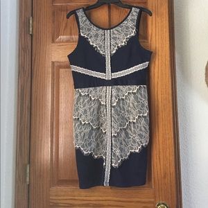 NWT Navy Blue Dress with Lace