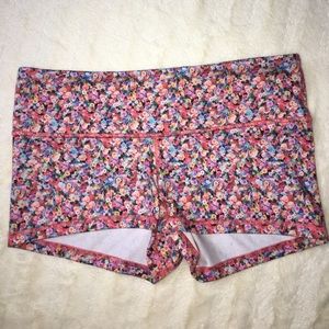 Lululemon Floral Spandex Shorts