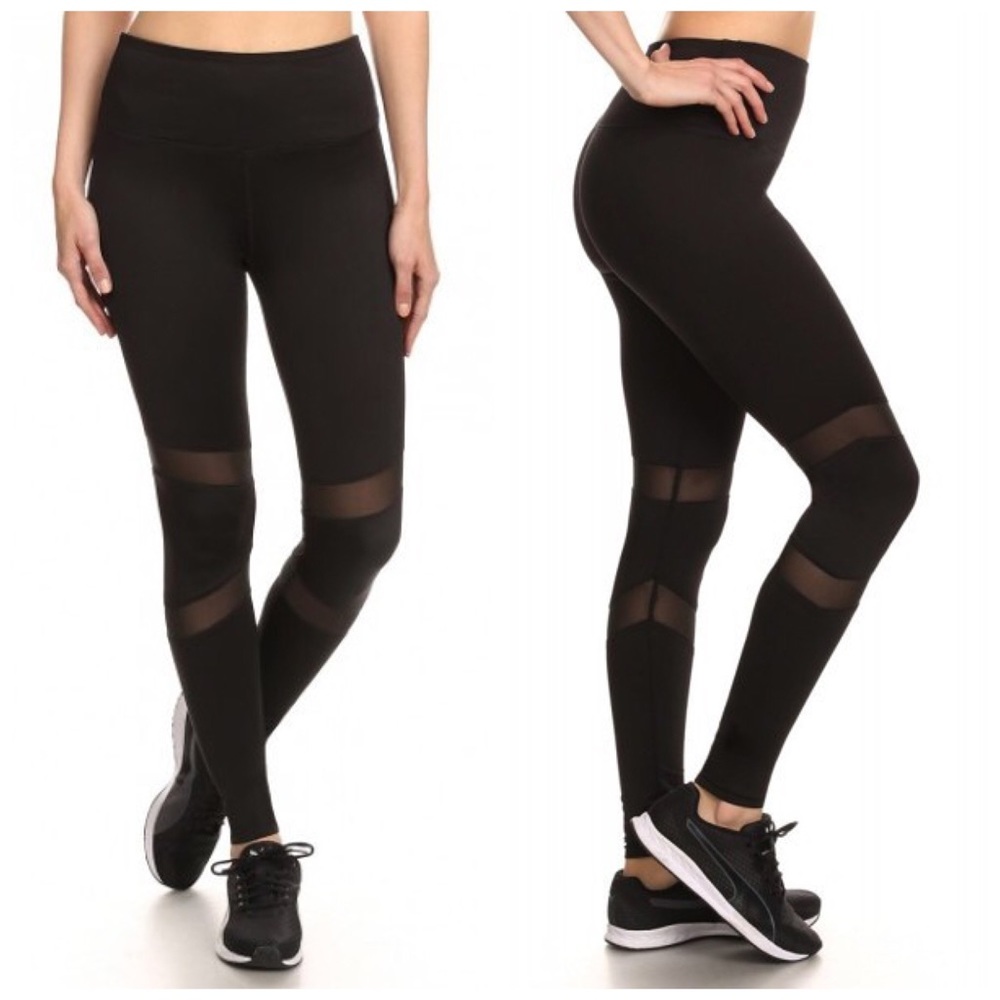 Mesh Panel Athletic Leggings Last 1! XL LEFT - Picture 8 of 8