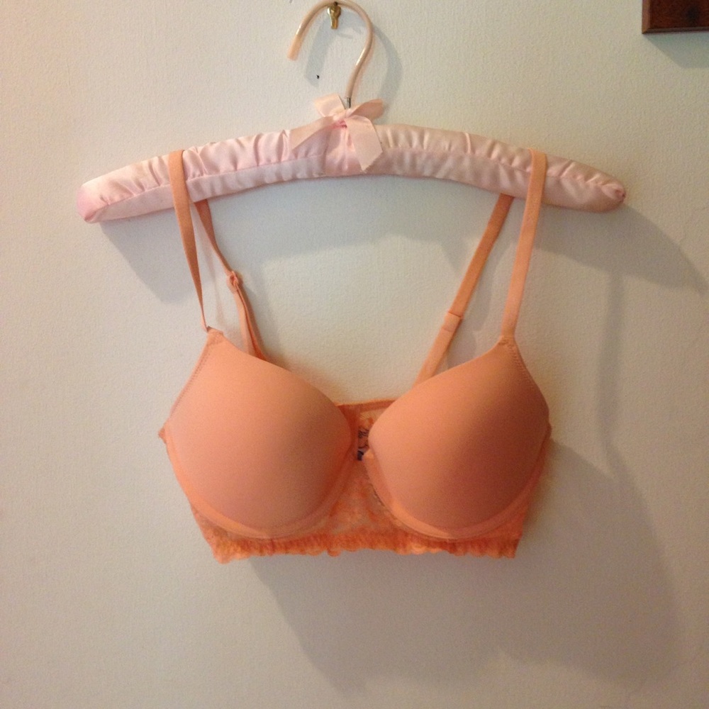 Aerie Peach Lace Push up Bra