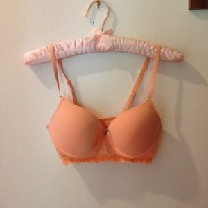 Aerie Peach Lace Push up Bra
