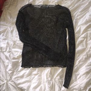 Brandy Melville Mesh Glitter top