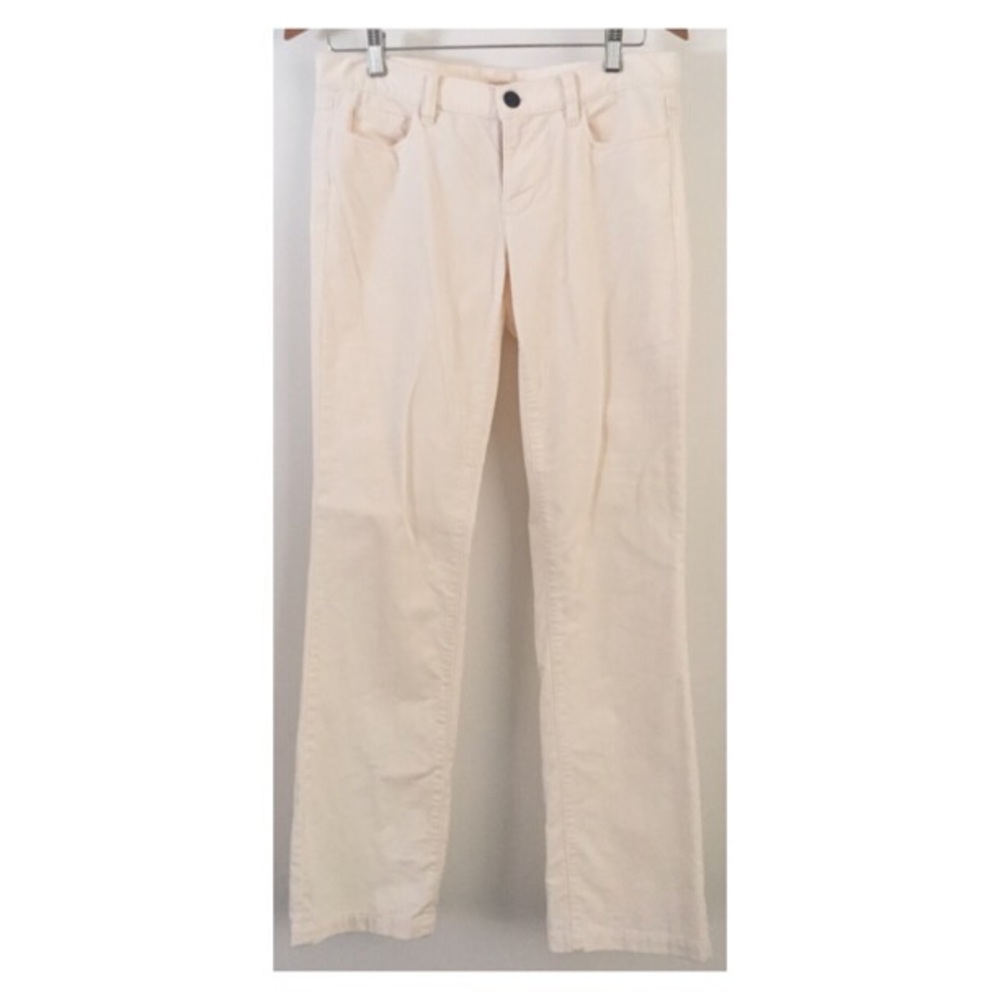 J Crew Off White Straight Leg Corduroys