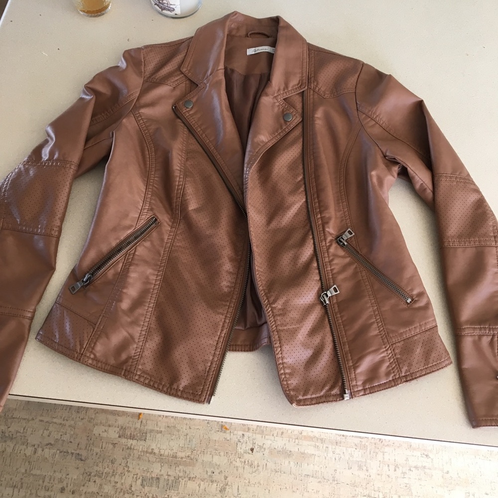 faux leather jacket