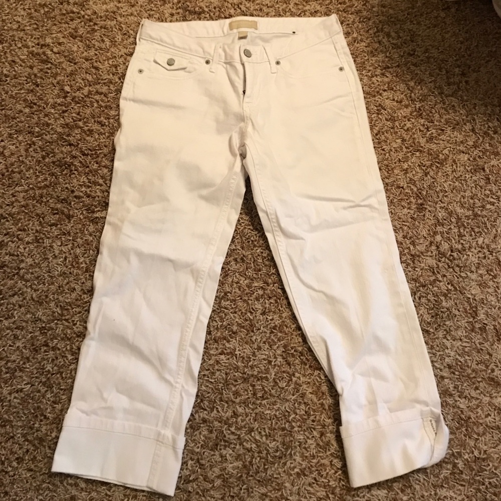 Banana Republic white capris