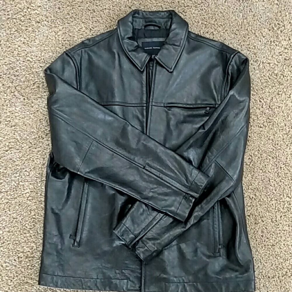 Banana Republic Mens Leather Jacket - Picture 3 of 5