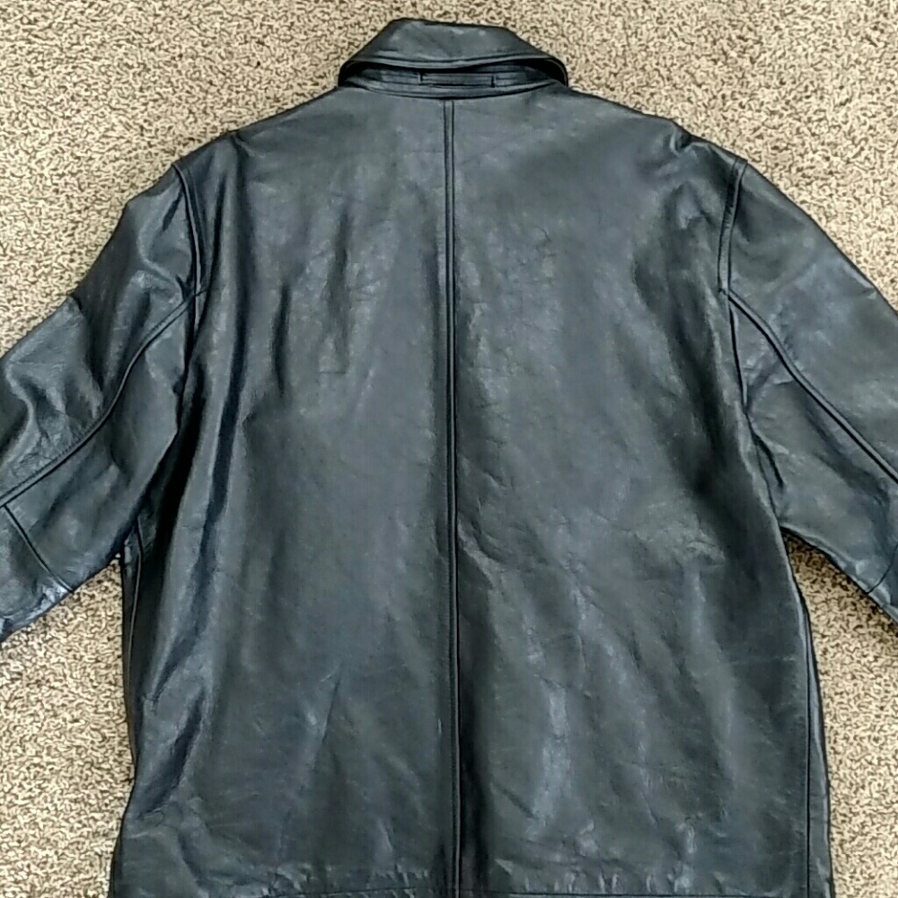 Banana Republic Mens Leather Jacket - Picture 4 of 5