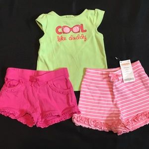 Gymboree Summer Girls shorts and shirt lot 18-24M
