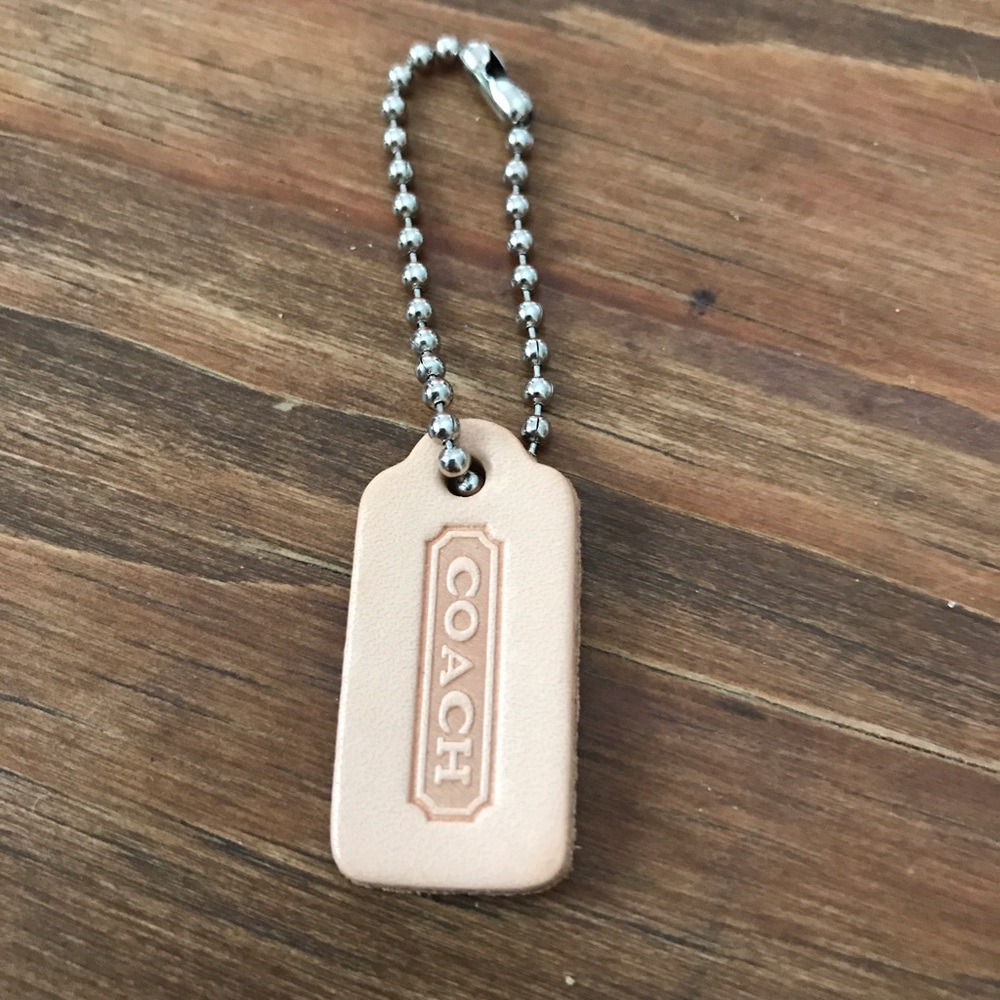 Leather Coach Keychain
