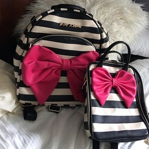 Betsy Johnson backpack and lunch box