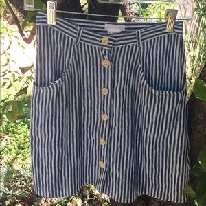 UO striped button down skirt