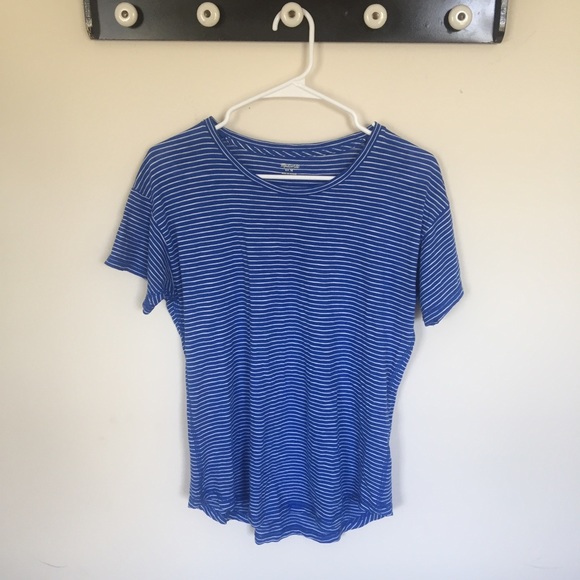 ❌SOLD! ❌MADEWELL Striped Crew Neck Tee Size M - Picture 2 of 8