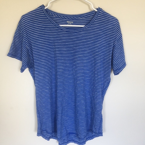 ❌SOLD! ❌MADEWELL Striped Crew Neck Tee Size M - Picture 3 of 8