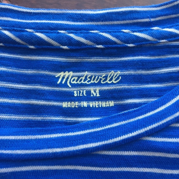 ❌SOLD! ❌MADEWELL Striped Crew Neck Tee Size M - Picture 7 of 8