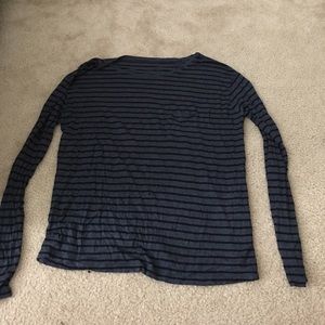 Long sleeved pin striped T-shirt