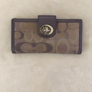 Coach Signature Collection light purple wallet