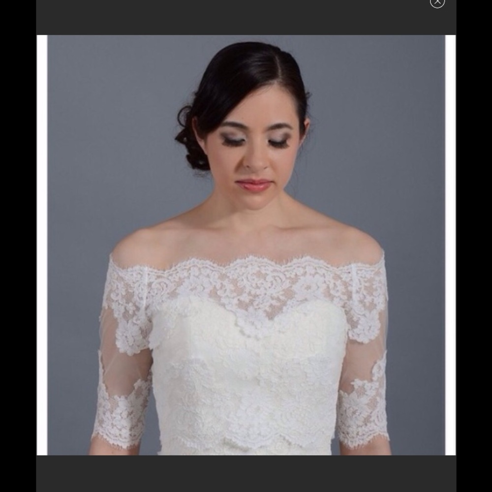 Beautiful Bridal white lace wrap