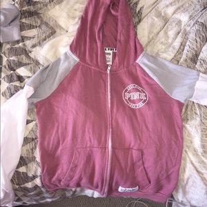 Victoria's Secret pink zip up hoodie