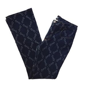 ✨D&G✨ Dolce & Gabbana Logo Fabric Flare Leg Jeans