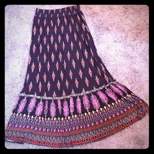 Bohemian style long skirt