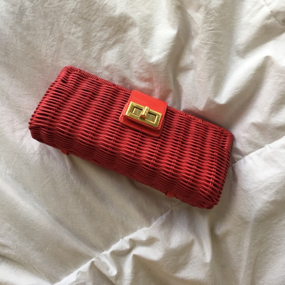 J.Crew Rattan Clutch