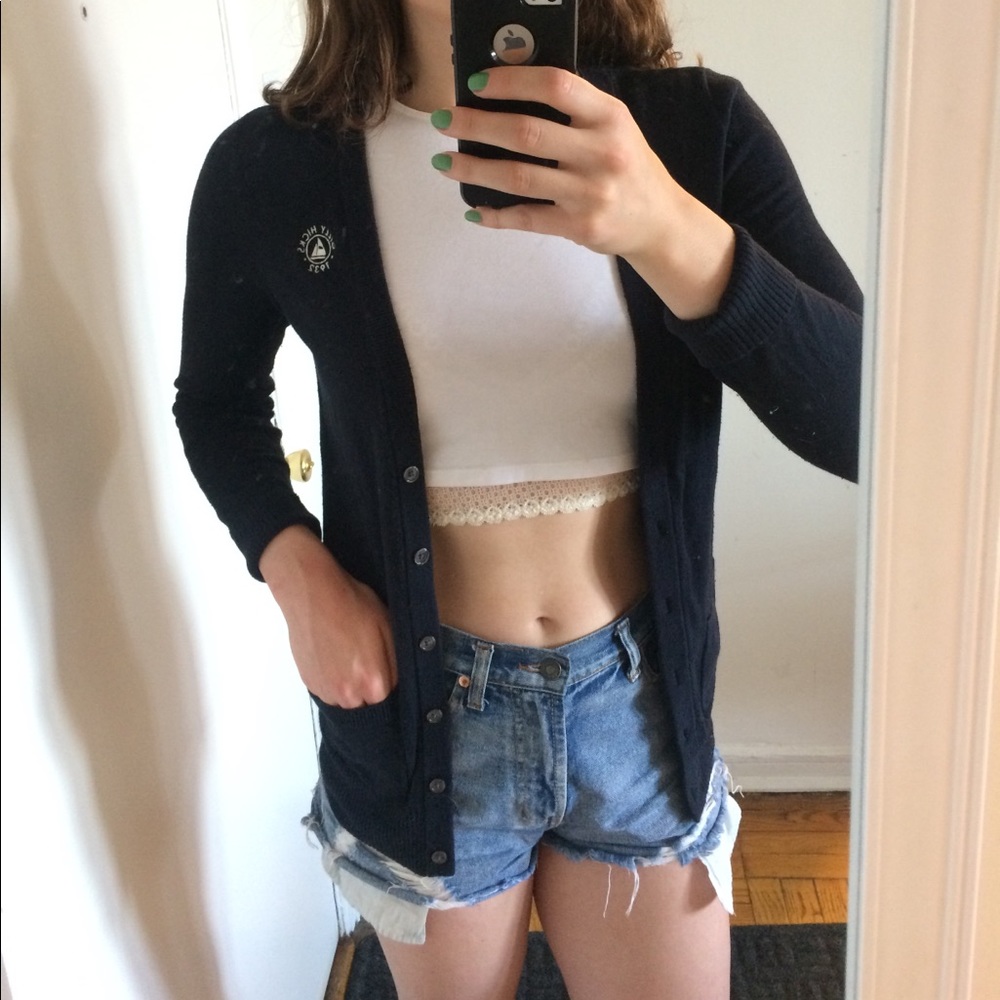 Dark blue cardigan