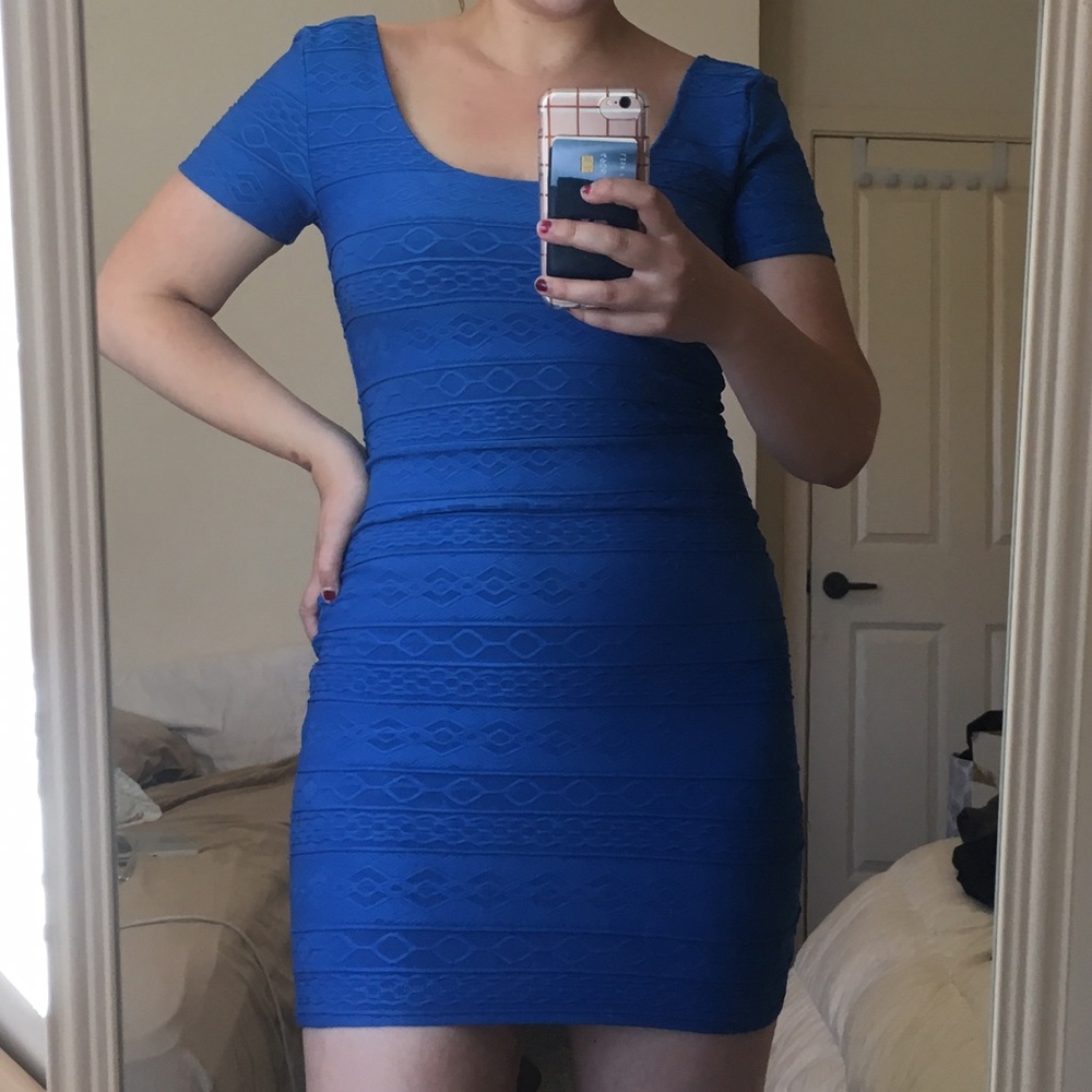 Blue Forever 21 body con dress
