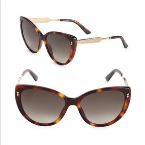 🔥Gucci🔥57MTortoiseshell Cat's Eye Sunglasses