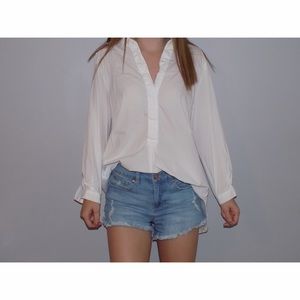 H&M half button down top