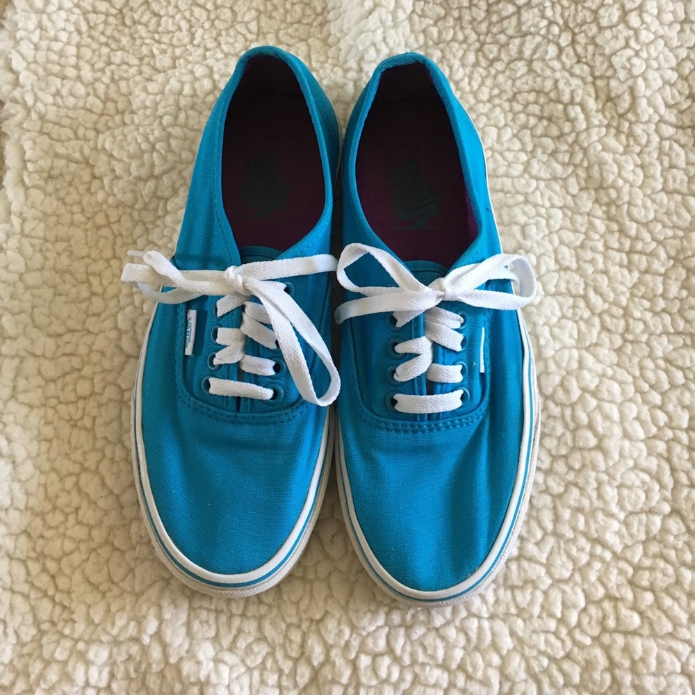 EUC Vans turquoise sneakers, Ladies Sz 8
