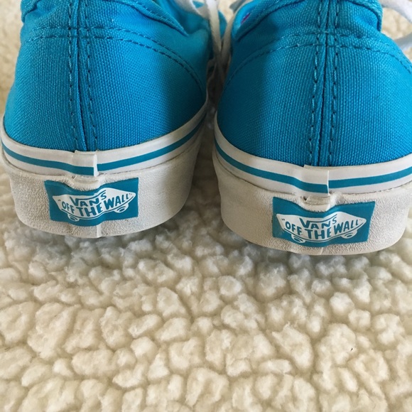 EUC Vans turquoise sneakers, Ladies Sz 8 - Picture 2 of 5