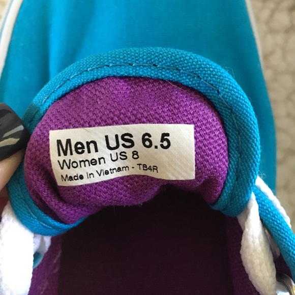 EUC Vans turquoise sneakers, Ladies Sz 8 - Picture 4 of 5