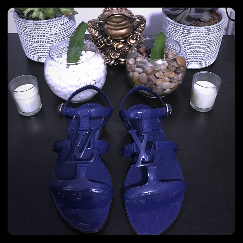 Louis Vuitton Patent Leather Sandals
