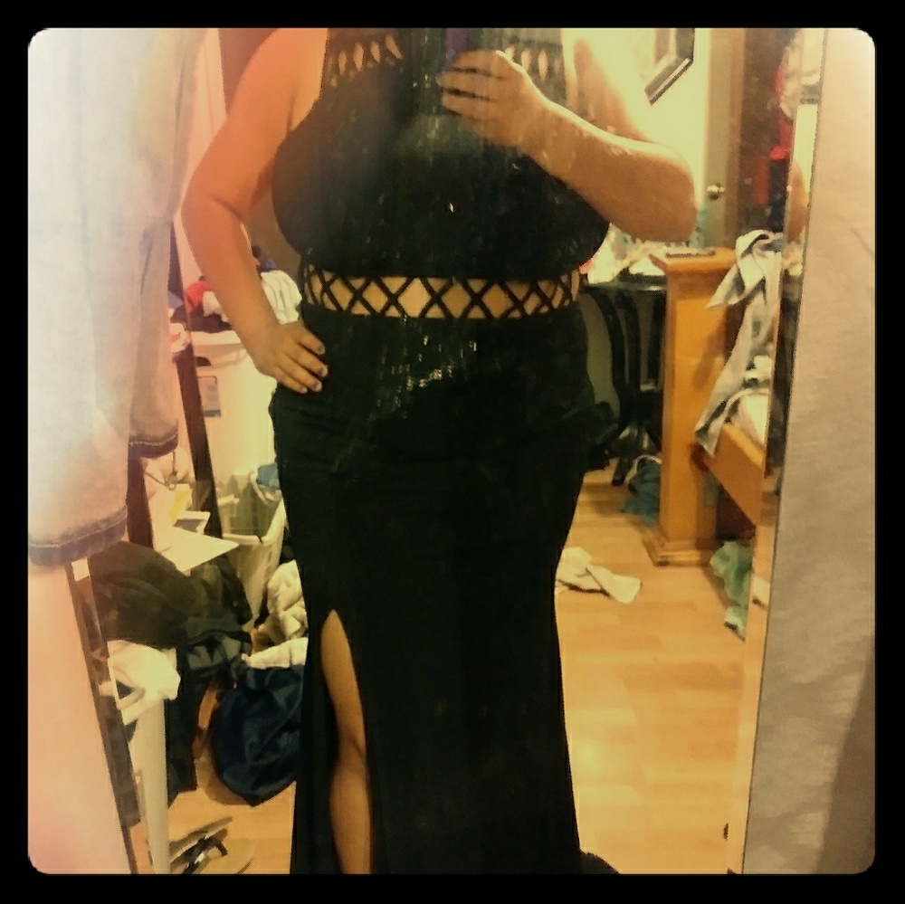 Formal long black dress