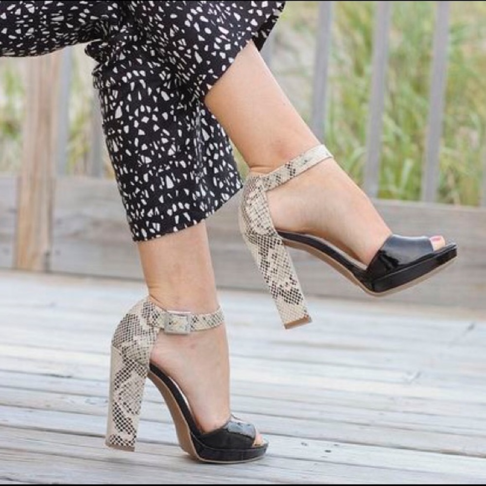 Open toe Block Heels