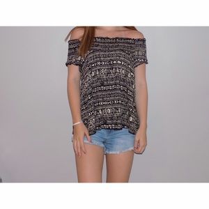 Aztec Off the Shoulder Top