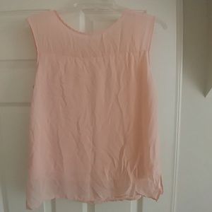 DKNYC Sheer Pink Sleeveless Tunic with Undershirt