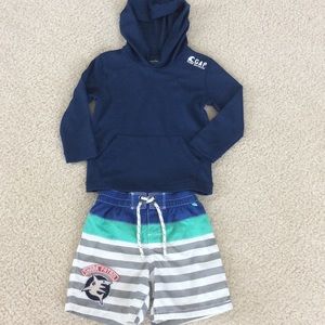 HP 8/13 🎉Baby Gap Boys Swim trunks and rash guard