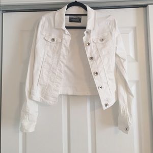 KENSIE jeans - white denim crop jacket