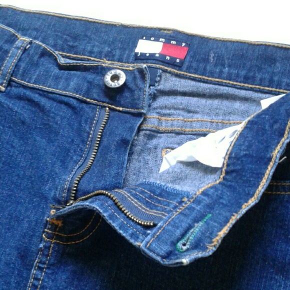 Y2K 2000s Tommy Hilfiger blue slit jean skirt - Picture 5 of 6