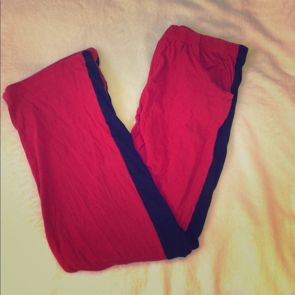 Dark Red Pajamas with Spacious Pockets