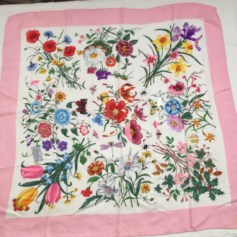 Vintage Gucci Pink Scarf