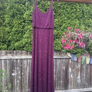 Adrianna Papell Fully Beaded Blouson Gown 2016