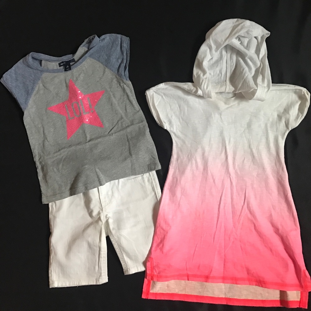 Gap Old Navy Girls shorts top swim cover 4/5