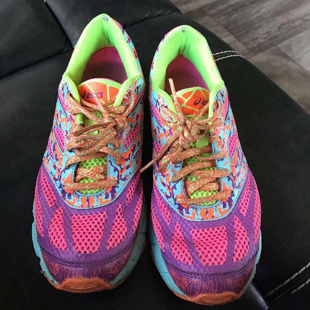 Multi color asics sneakers shoes