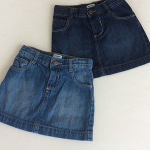 Old Navy set of 2 jean skirts